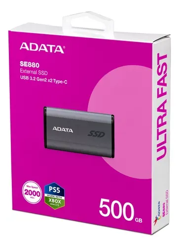 Ssd Externo Se880 	500Gb Velocidad 2000/2000