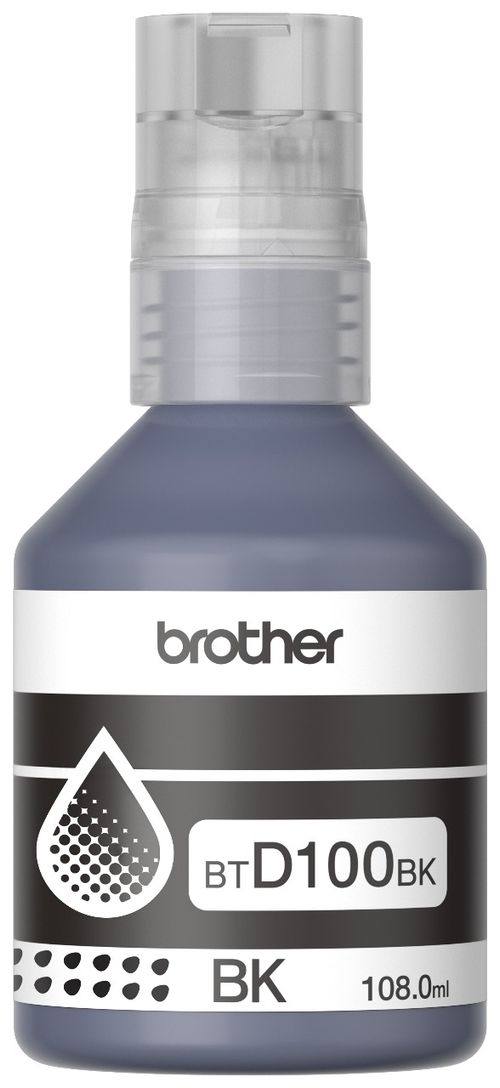 Botella De Tinta Brother Btd100bk 7500 Pag