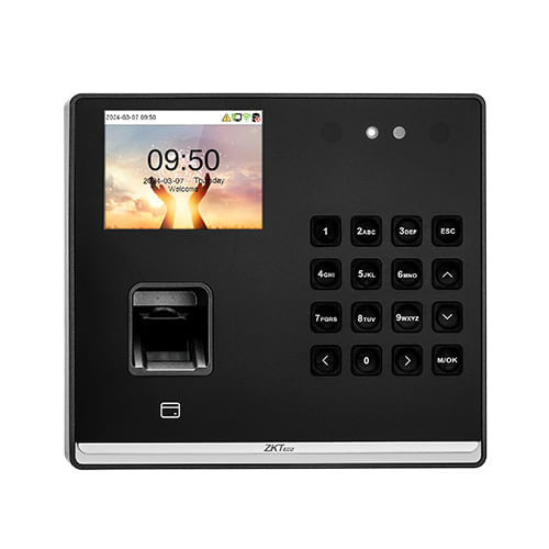 Zkteco Tiempo Y Asistencia M1 Fp & Rfid (Black) 500 Fp & 500 Rfid Card