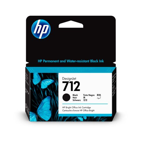 3Ed70a Cartucho Tinta Negro Hp 712 38 Ml