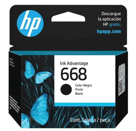 Hp 668 Black Original  7Fp37vl