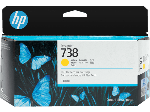 Hp 738 130-Ml Yellow Designjet Ink Cartridge